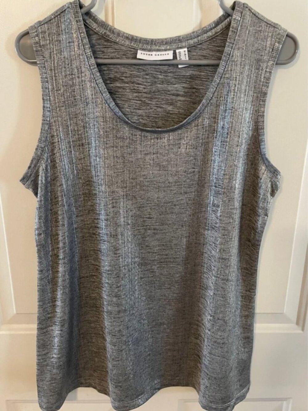 Susan Graver metallic top